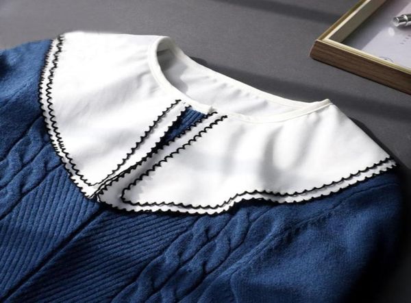 

bow ties female big lapel fake collar shirt women white false vintage lace detachable half neckwear kraagje nep1580434, Black;gray