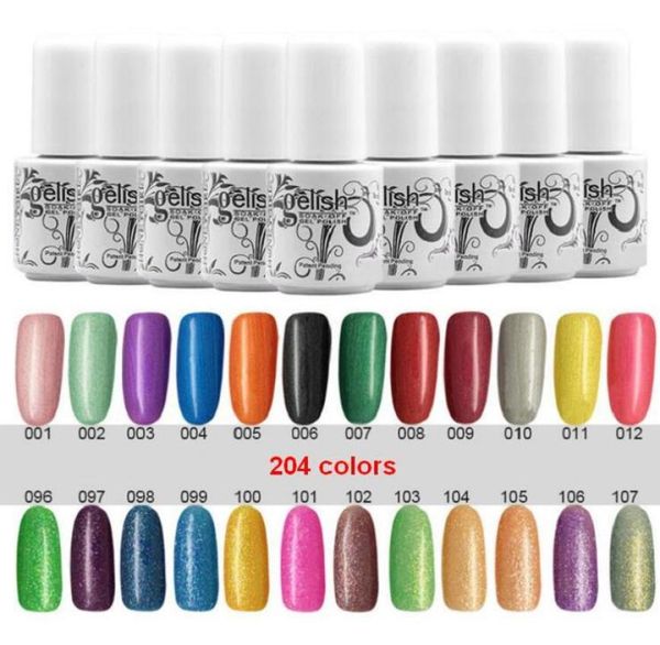 

nail gel 204 colors 5ml gelish nail polish uv gel soak off gel polish nail lacquer varnish 100 brand new longlasting colors 00596532399, Red;pink