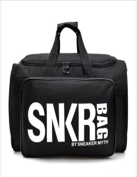 

new snkr designer duffle bag 19ss mens womens designer bags black white large capacity travel bag gym bags2600968