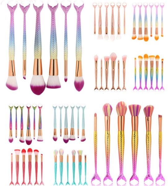 

new 3d mermaid tail makeup brushes exquisite shape products dhl 7347701