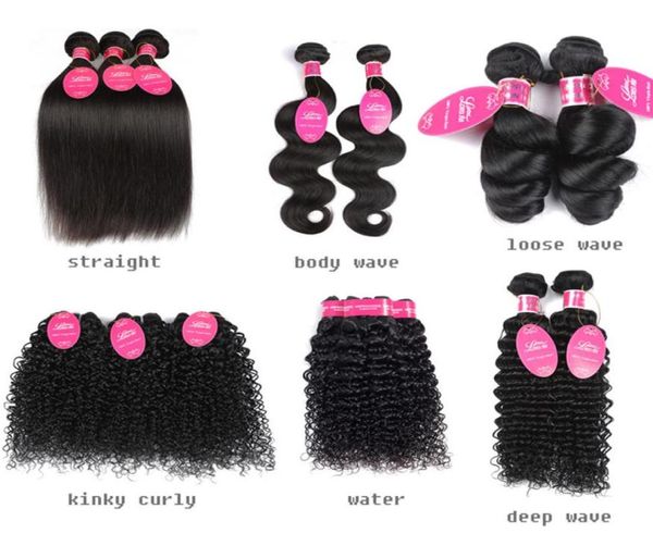 

8a brazilian body wave bundles unprocessed brazilian straight human hair extension deep wave hair water wave virgin hair bundles3924863, Black
