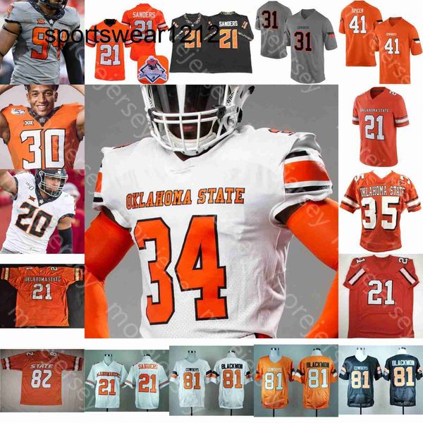 

football jerseys custom 2023 oklahoma state osu football jersey ncaa college sanders spencer sanders chuba hubbard tylan wallace dez bryant, Black;red