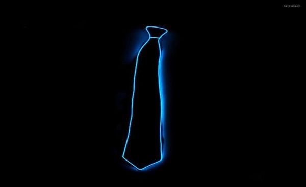 

bow ties 7 style fashion men el wire neck tie stripe led flashing striped glowing neon making accessories luminous necktie9714065, Black;gray