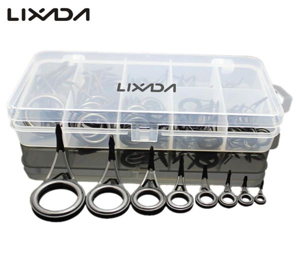 

75pcs80pcs mixed size fishing rod guide set tip strong rings fishing rod guide tip repair kit for carp pesca3361284