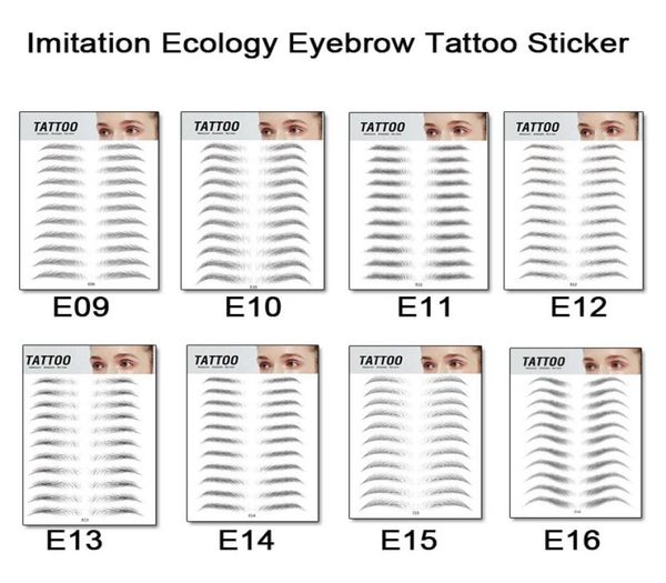 

magic 4d eyebrow tattoo sticker false eyebrows enhancers waterproof lasting makeup waterbased hairlike eye brow stickers3663133