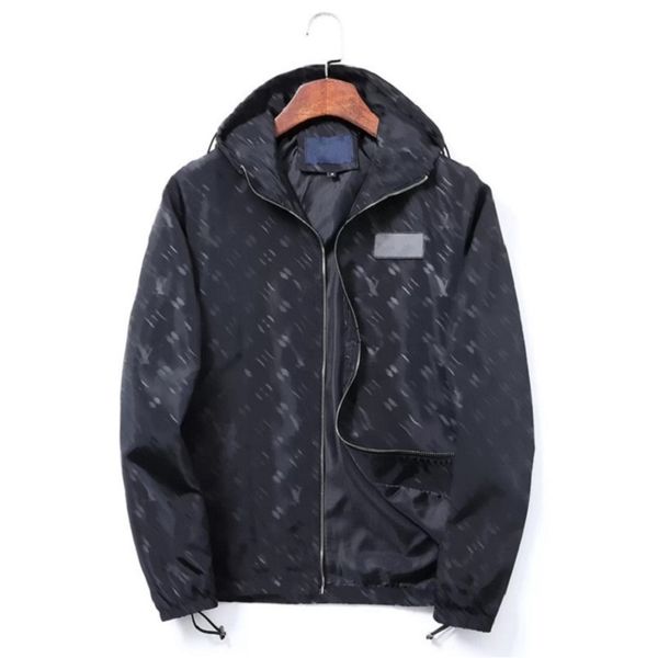 

men's jackets men's designer hooded jacket spring and autumn wind players high -quality sports trench coat leisure zipper overflow, Black;brown