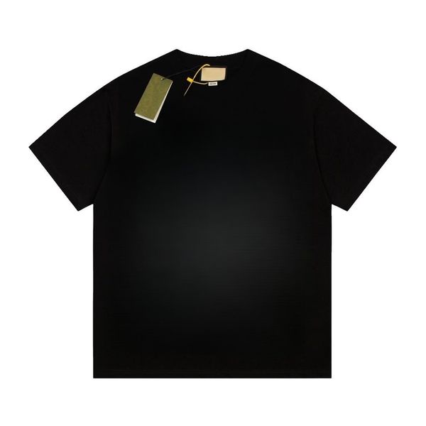 

2023 new arrivals fashion man and woman trend black cotton jerry t-shirt with print