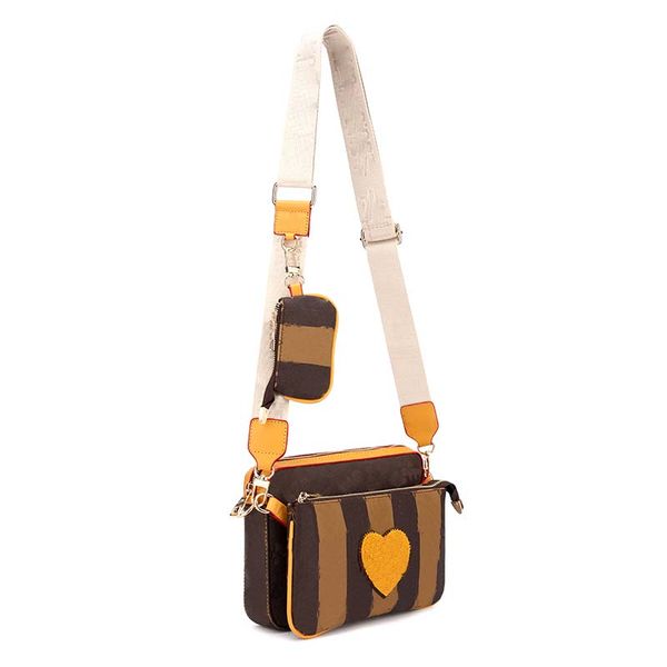 

new designer men's versatile classic embossed pu triple-piece shoulder crossbody bag black embossed messenger bag bag trio women's