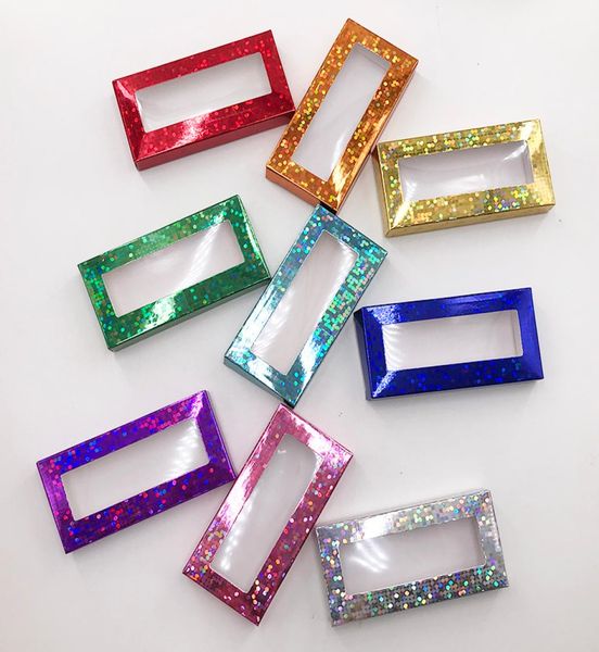 

holographic lashes box new style lashes package soft cardboard glitter lashes box whole custom private label8010654