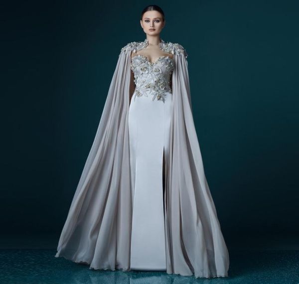 

new elegant gray chiffon long cloak lace appliques straight evening dress vestidos prom lady maxi gown flowing event celebrity lon4181042, Black;red