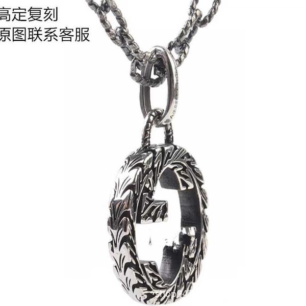 

2023 new double g925 thread pendant fashion silver couple necklace