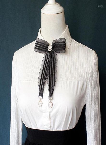 

balck bow tie brooch fabric cloth art rhinestone necktie brooches large shirt collar jewelry gifts for women accessories neck ties9954754, Blue;purple