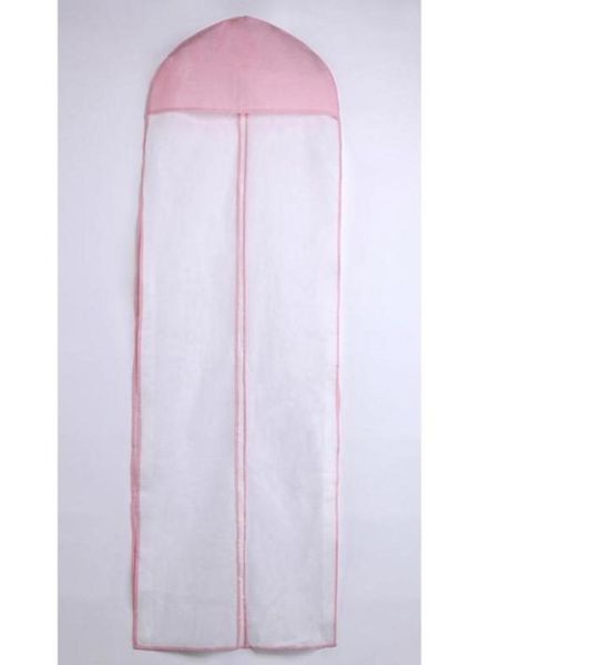 

new no signage pink white wedding evening dress dust coat storage bag6408401