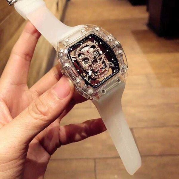 

professional active tourbillonfashion miller same style rm052 personalized fashion ins watch couple wine bucket set with diamonds transparen, Slivery;brown