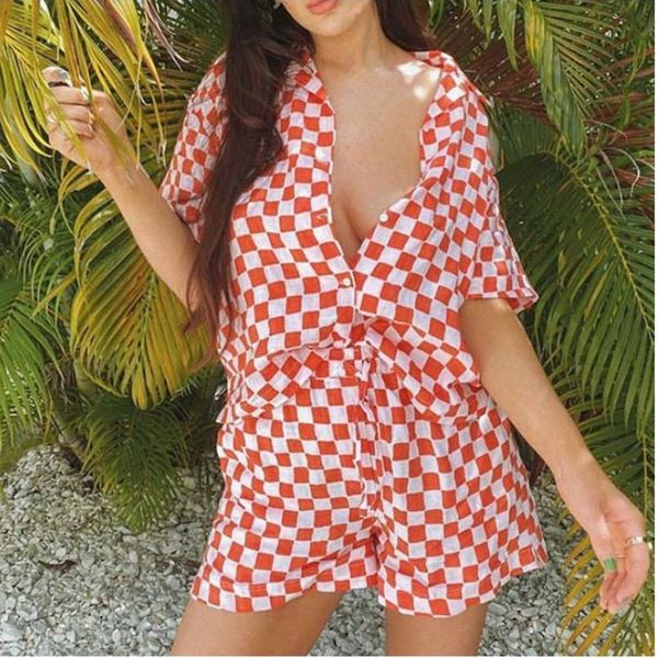 

new women's printed shirts, shorts, home beach vacation style, sports and leisure two-piece set jogging suits 2 sets couples tracksuits, Gray