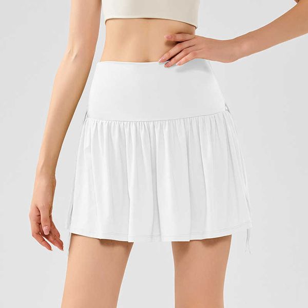 

lulu drawstring high waist sports short skirt anti glare slim fit, nude feel quick dried tennis tight yoga shorts 2j8tgj8tgj8tg, Black