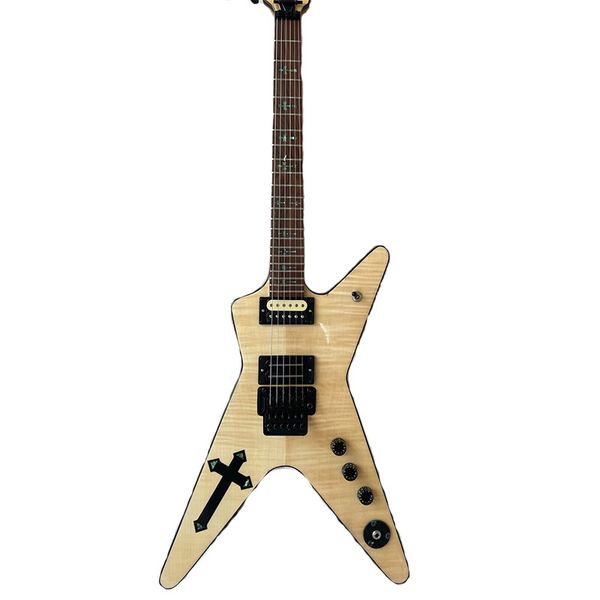 

factory custom cross dimebag darrell electric guitar flame maple veneer