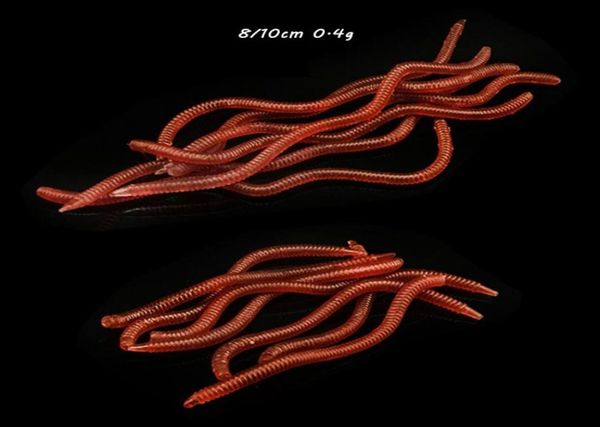 

810cm 04g red worms soft baits lures silicone fishing gear 100 pieces lot s41625745