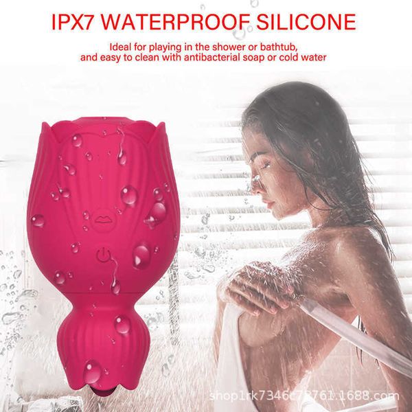 

10 frequency rose suction jump egg device for women toys female tongue