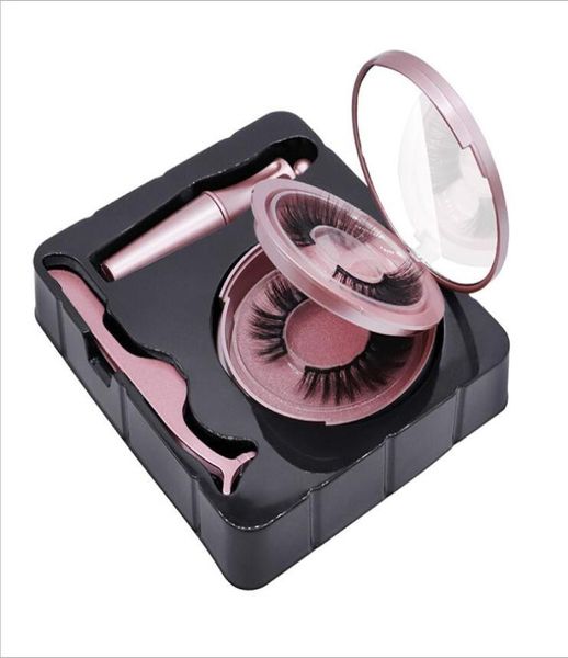 

magnetic liquid eyeliner 2 pairs magnetic false eyelashes tweezer set magnet false eyelashes set make up tools5336726