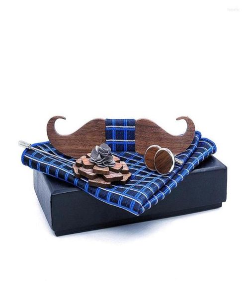 

bow ties women39s wooden tie set womens handkerchief bowtie cufflink brooch cravate homme noeud papillon corbatas hombre pajari2266021, Black;gray