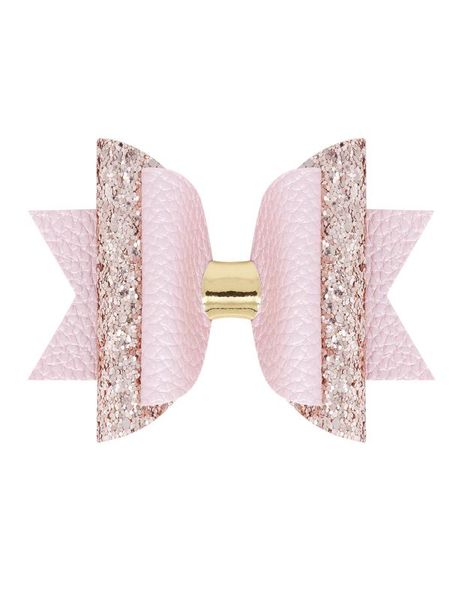 

lovely bow hair glitter big size 105cm hairpin cute pu leather hairpin modish girls prince hair clip bowknot clip 9colors6333890, Slivery;white