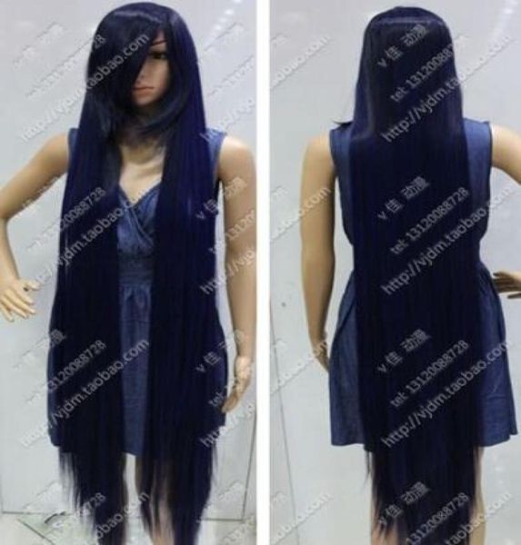 

long long straight 150cm about 60 inch wigblue black wig woman wig4313716
