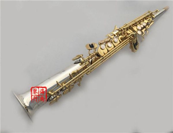 

new yanagisawa s9930 b flat soprano saxophone silvering and gold key straight sax musical instruments professional level2925273