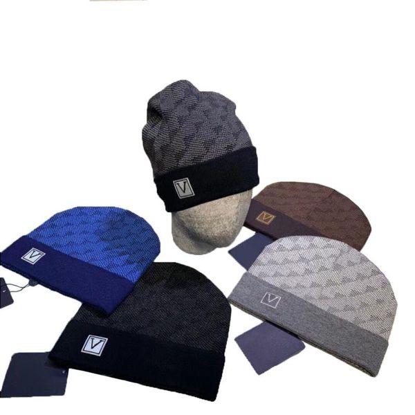 

designer women's thermal men's and beanie fall/winter hats knit sklwd, Blue;gray