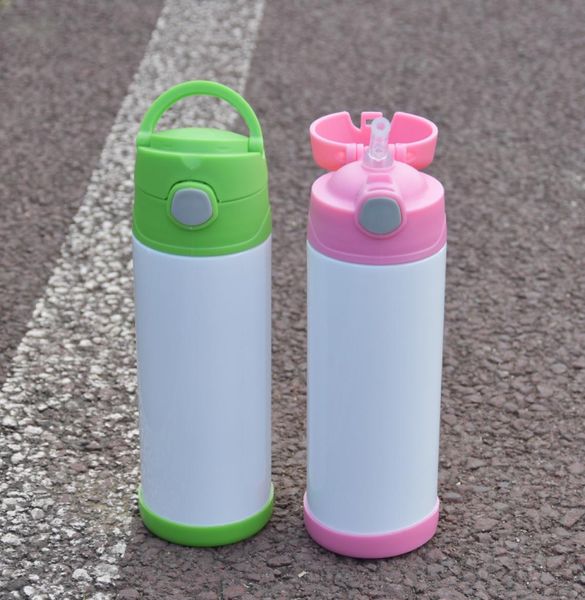 

sublimation straight tumbler 12oz kids cups bounce mugs with rubber pieces stainless steel baby bottle insulation kid mug portable2297645