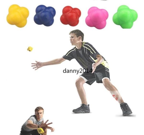 

agility coordination reflex ball speed training bouncy ball tpr reactivity velocity hexagonal reaction balls yoga boxing exercise 6514081