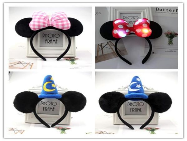 

colors cute performance party headbands mouse bow black ear headband christmas hair accessories ship 37099513, Black;brown