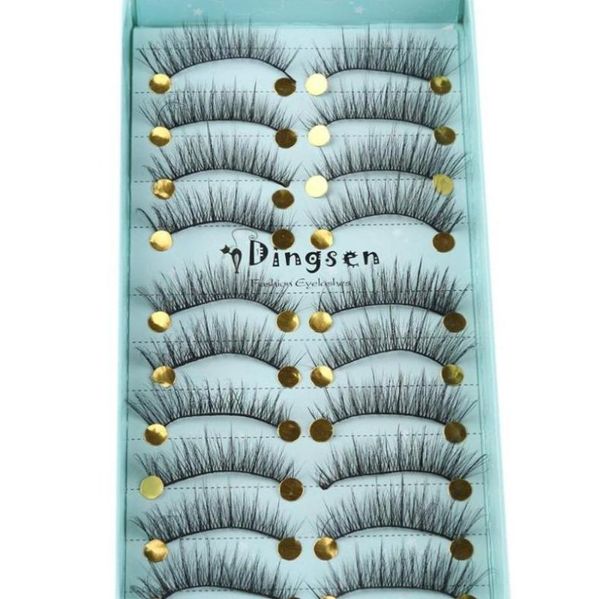 

false eyelashes skonhed 10 pairs soft faux mink hair wispy fluffy multilayer lashes extension handmade9529727