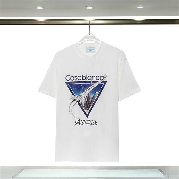 

fashion t shirt men women designers t-shirts tees apparel man s casual chest letter luxury clothing street shorts sleeve clothes casablanc-, White;black