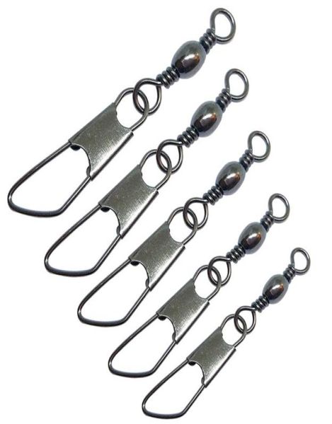 

1000 pcs fishing barrel swivels with safety snap stainless steel terminal tackle rated from 4kg13 lb to 40kg 121 lb2885304