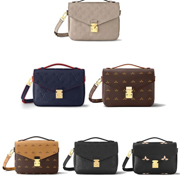 

2023 womens purses pochette m44875 designer evening bag handbags baguette bag clutch hobo genuine leather tote cross body men messenger bags