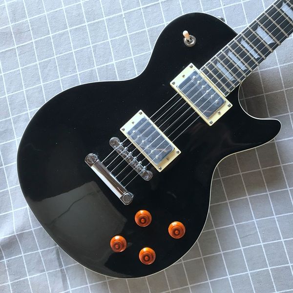 

lp guitar 22 frets electric guitar 6 string black color musical instrument for adults gift
