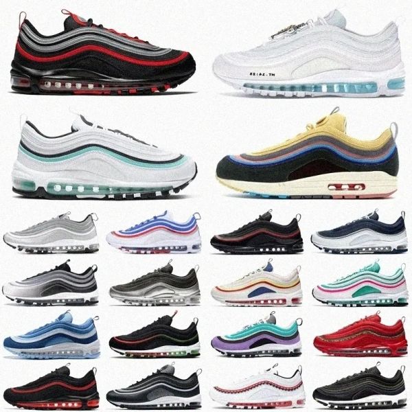 

og 97 shoe men women running shoes 97s chaussure mschf lil nas satan jesus triple white undefeated black sean wotherspoon bred outdoor sport