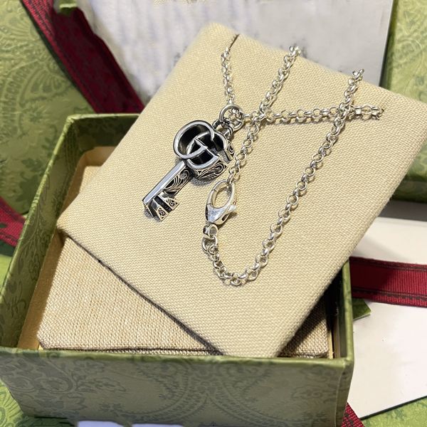 

designer pendant necklaces luxury ggity chains necklaces women fashion jewelry crystal pearl necklace gifts ksj04, Silver