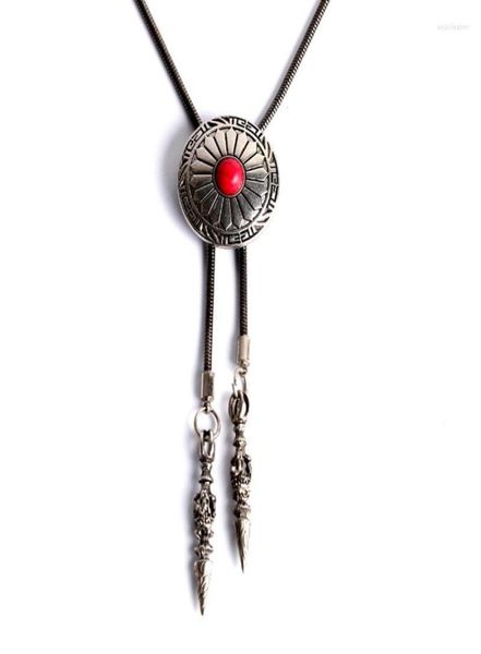 

bow ties men039s bolo bowtie retro metal snake chain red blue semiprecious stone mens shirt accessories necklace9034498, Black;gray