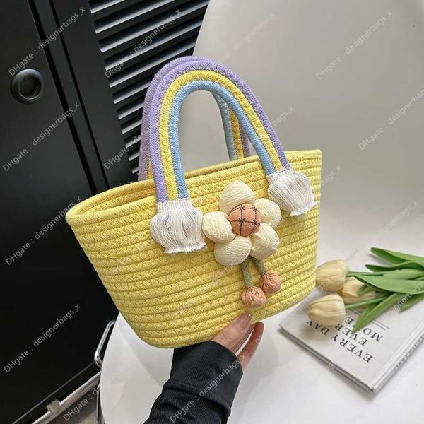 

totes designer handbag women bag and minimalist woven sunflower handbag 2023 new small fresh grass bags texture crossbody for fashionable to