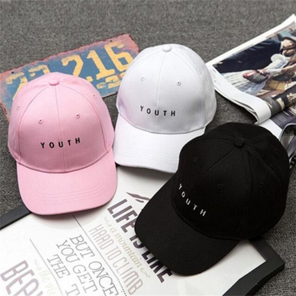 

visors fashion youth hat women cap men summer cotton letter solid baseball black white 230627, Blue;gray