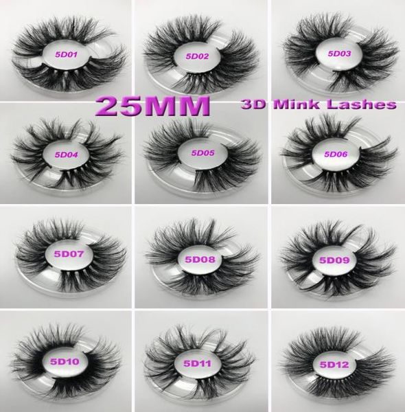 

3d mink eyelash 5d 25mm long thick mink lashes with eye lash packaging box eyes makeup maquillage8538128