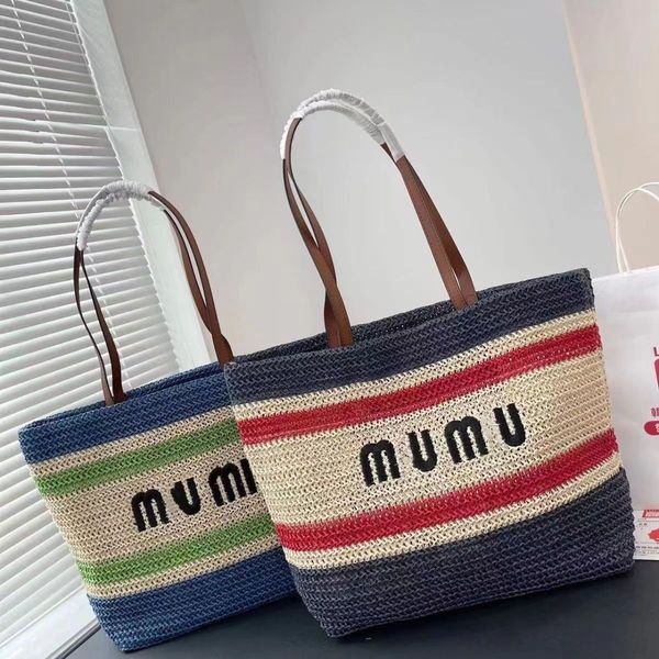 

women totes handbags two miui shopping bag handbag hobo fashion linen large beach bags designer travel shoulder