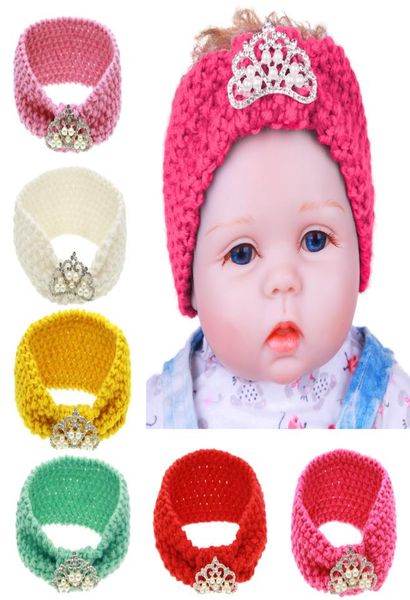 

baby headbands infant woolen yarn crochet warm knitting headband tiara girls winter ear warmer children headwrap hair accessories 9684541, Slivery;white