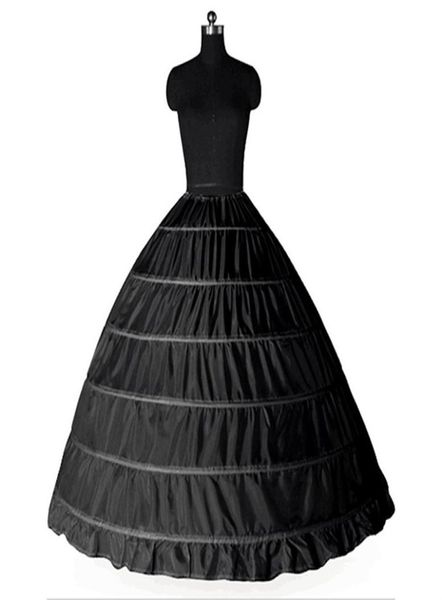 

ball gown large petticoats 2017 new black white 6 hoops bride underskirt formal dress crinoline plus size wedding accessories6151417