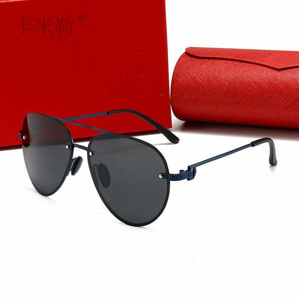 

wholesale of sunglasses new men's polarized round frame fashion double beam personalized street pgraphy sunglasses 806638, White;black