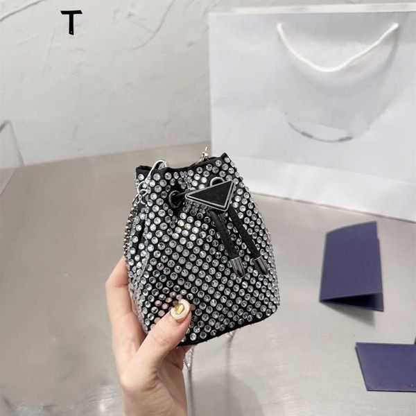 

lucky bag wallet p bag 2023 new full diamond portable women's bag diamond chain cross-body bucket shoulder bag opfg