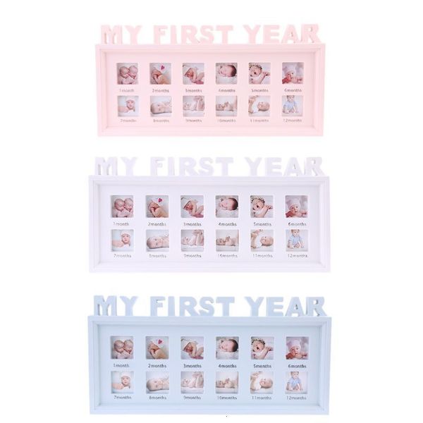 

keepsakes creative diy 0 12 month baby "my first year" pictures display plastic p souvenirs commemorate kids growing memory gift 2