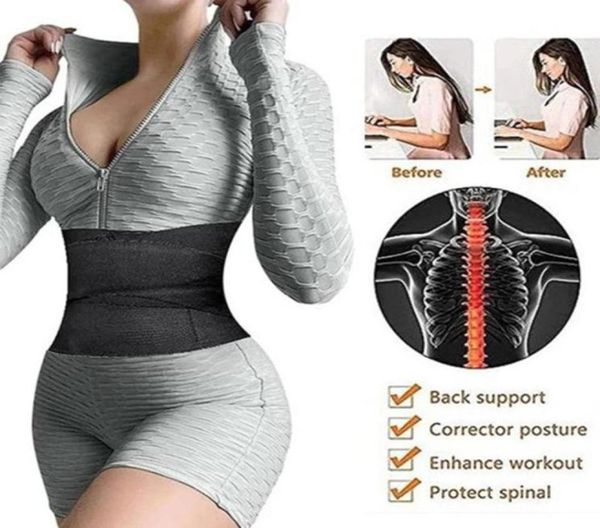 

waist support snatch me up bandage wrap trainer shaperwear belt women slimming tummy corset stretch bands body shaper beltwaist6348594, Black;gray